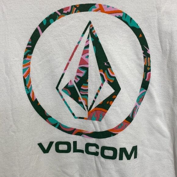 Volcom Men's White 100% Cotton Short Sleeve Graphic T-Shirt Size Large - Picture 3 of 8